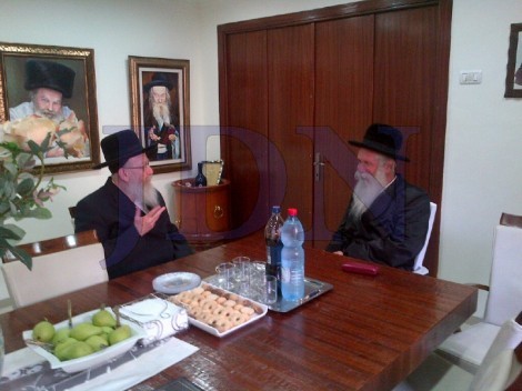 ח''כ יעקב ליצמן בביקור אצל הרב גרוסמן