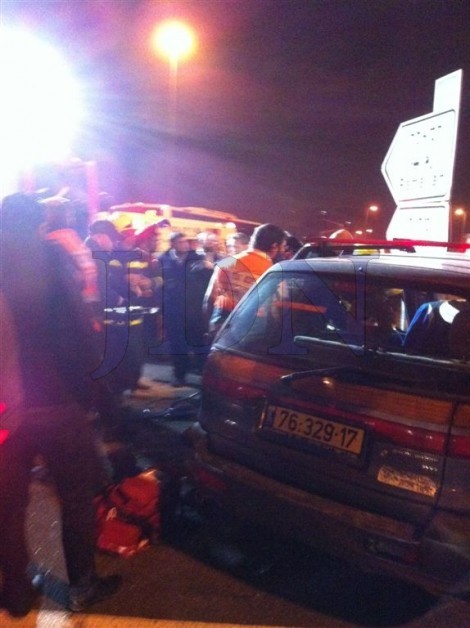 תאונה במחסום 443  צילום סוכנות הידיעות 24 (6)