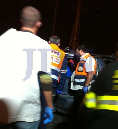 תאונה במחסום 443  צילום סוכנות הידיעות 24 (7)