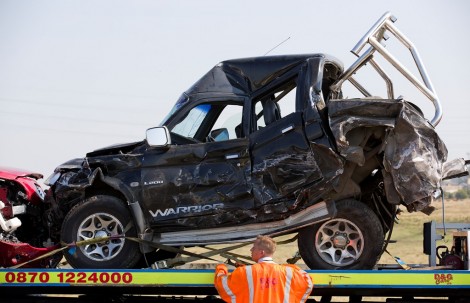 תאונה עם 100 כלי רכב - צילום AFP - 07