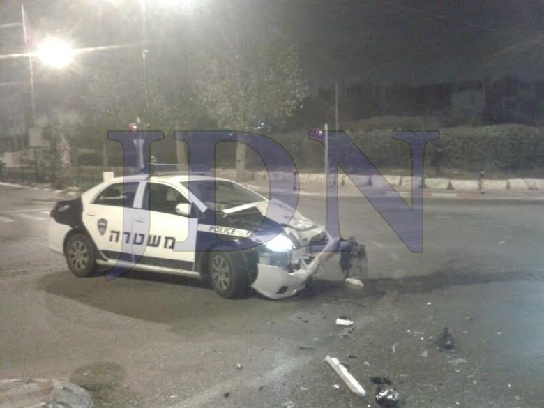 תאונה משטרה בני ברק. צילום חדשות 24 (4)