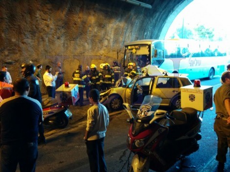 תאונה כביש המנהרות. צילום יהודה אדרי-חדשות 24 (1)