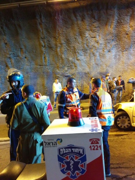תאונה כביש המנהרות. צילום יהודה אדרי-חדשות 24 (13)