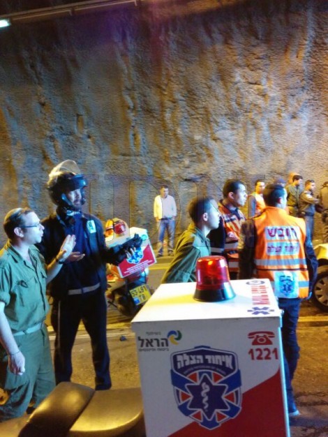 תאונה כביש המנהרות. צילום יהודה אדרי-חדשות 24 (7)
