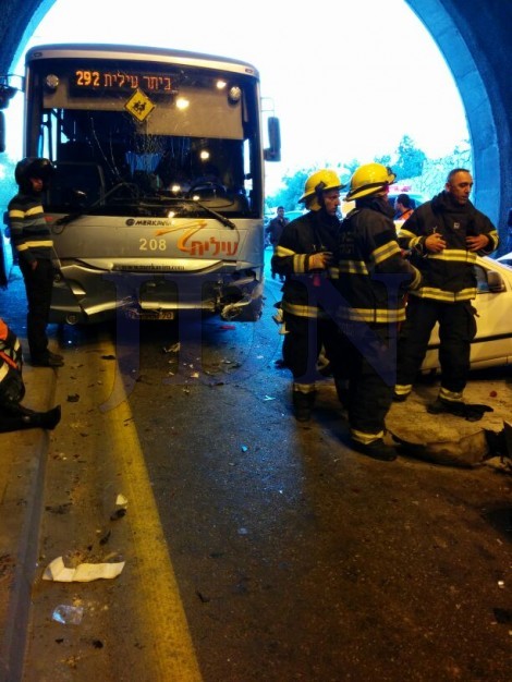 תאונה כביש המנהרות. צילום יהודה אדרי-חדשות 24 (9)