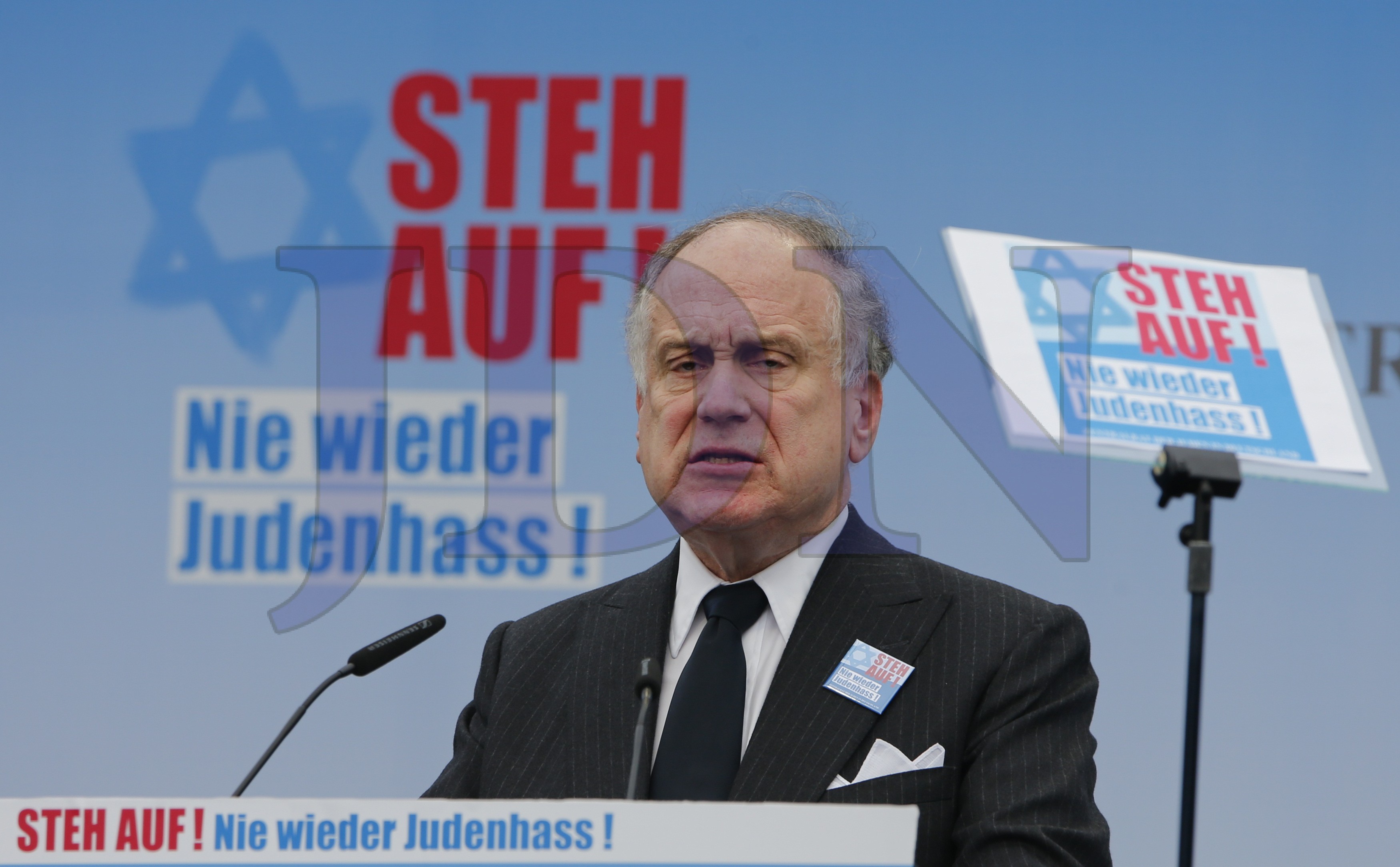 World Jewish Congress President Lauder addresses anti-Semitism demo in Berlin