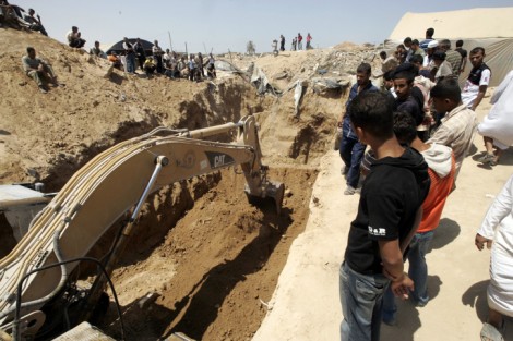 an Israeli raid on smuggling tunnels between the Gaza Strip and Egypt.