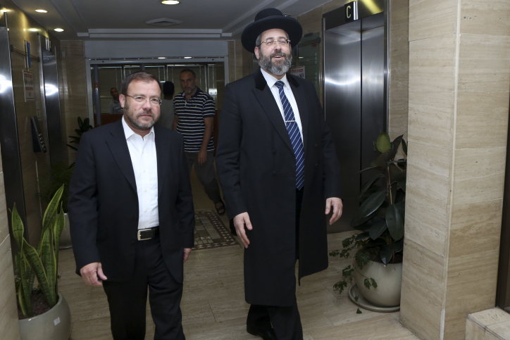 Israel's Ashkenazi Chief Rabbi David Lau arrives to a meeting of the rabbinical judges appointments committee in Jerusalem on May 2, 2016. Photo by Shlomi Cohen/Flash90 *** Local Caption *** ????? ????? ?????? ???? ?? ????? ????? ???? ??????? ?????? ????? ??????