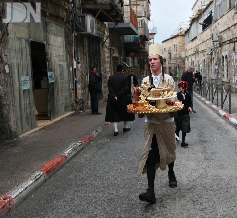 An Ultra-Orthodox in a custome carrying gift pack
