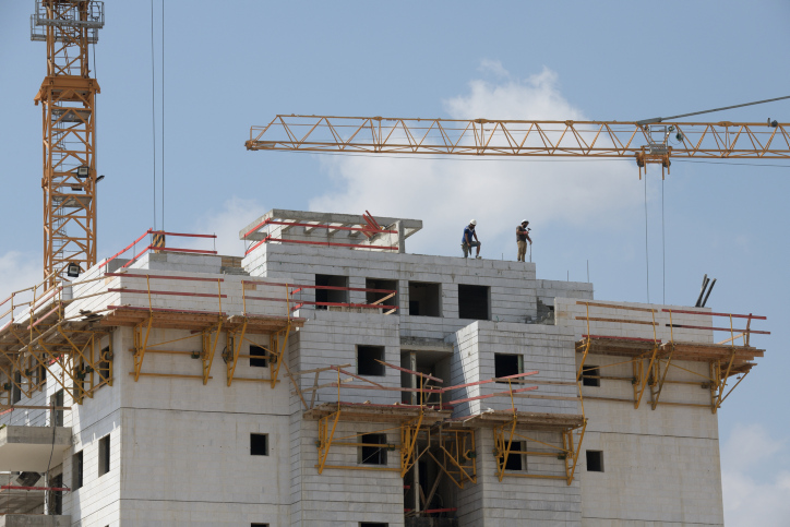 A construction site of a new residential neighborhood in Kfar-Yona