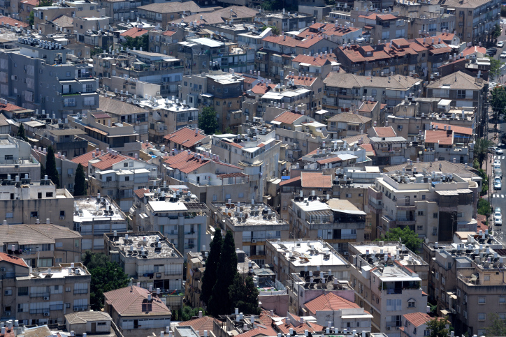 A bird's-eye view of the city of Bnei Brak