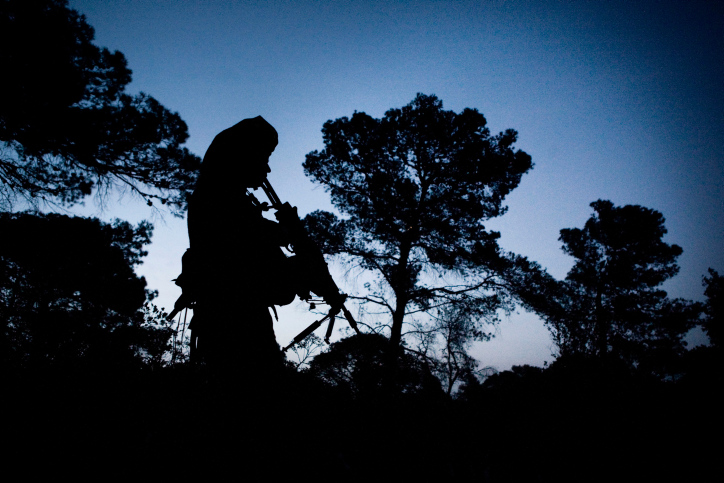Israeli reserve soldiers during training in Noerthern Israel
