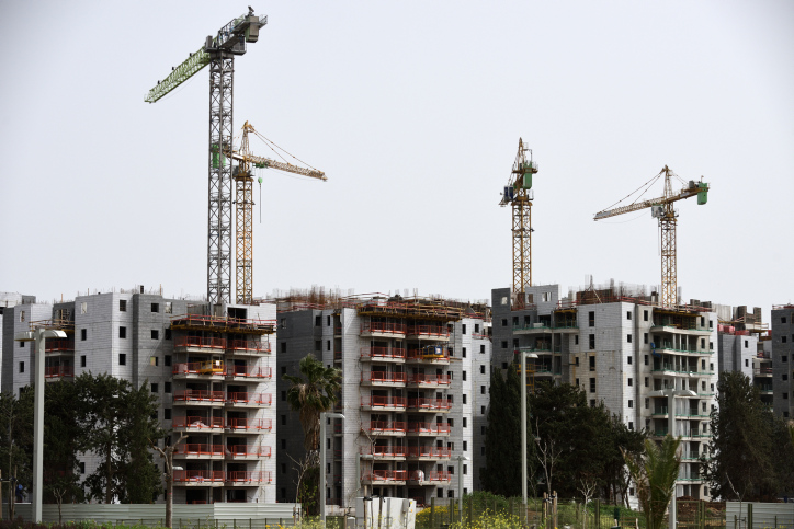 A construction site of a new residential neighborhood in Herzliya