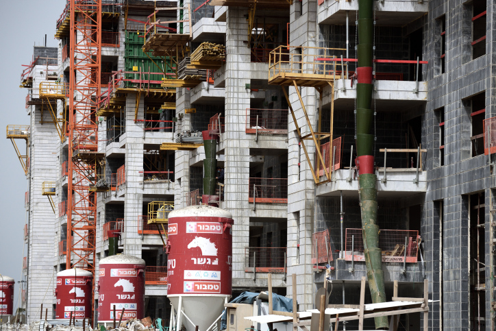 A construction site of a new residential neighborhood in Herzliya