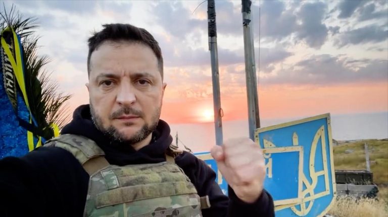 Ukrainian President Volodymyr Zelensky has visited a Black Sea island - Snake Island - on Saturday July 8, 2023 as the conflict