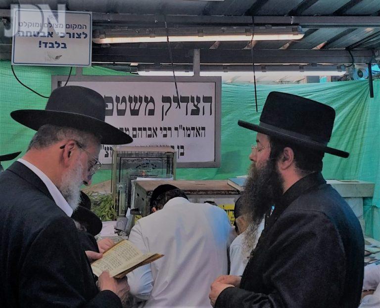 האדמו'ר מקראלי בקבר הצדיק משטפנשט 2
