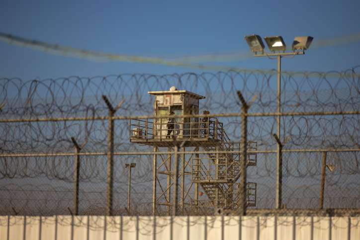 Sudanese refugees at Ketziot Detention Camp