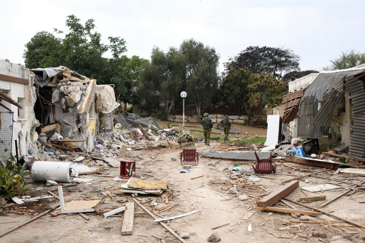 The aftermath of Hamas attack on kibbutz Kfar Aza