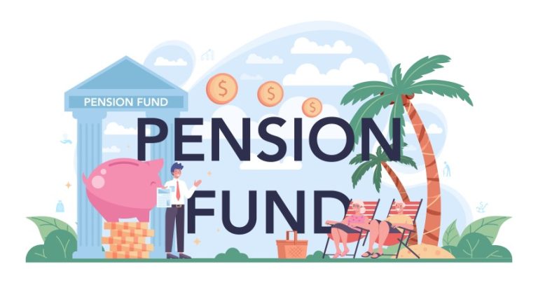 Pension fund typographic header