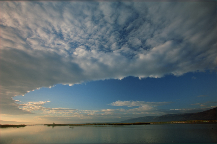 lake at sunset