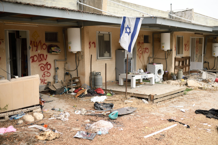 The aftermath of Hamas attack on kibbutz Kfar Aza