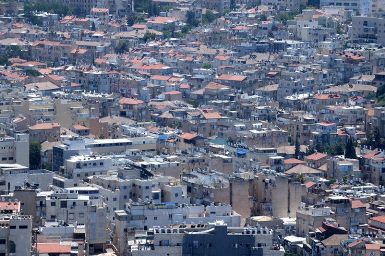 A bird's-eye view of the city of Bnei Brak