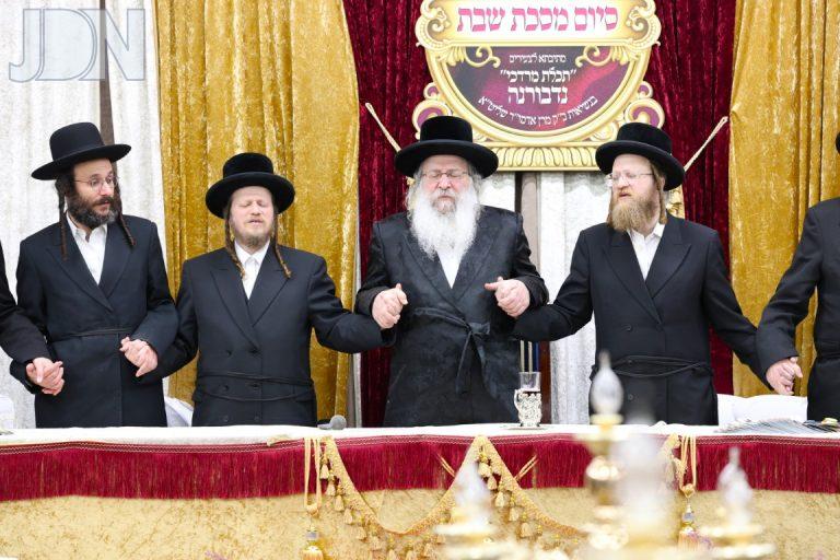 מתיבתא לצעירים תכלת מרדכי דחסיד נדבורנה לרגל סיום מסכת שבת צילום דוד ארזני (55)