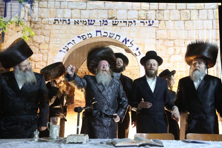 ההדלקה בחצה''ק טרבישאן צילום יעקב לדרמן (4)