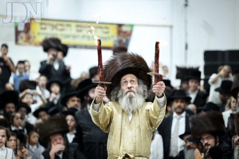 אלעד שמחת בית השואבה המרכזית ומעמד ההכנה להושענא רבה עם ר אלימלך בידרמן צילום א