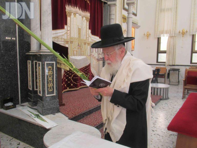הגר''א טופיק ראש ישיבות באר יהודה בנטילת ד' מינים (10)