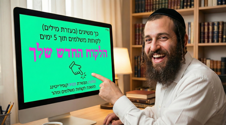 ויזואל לכתבת עסקים - באנרים ירוקים