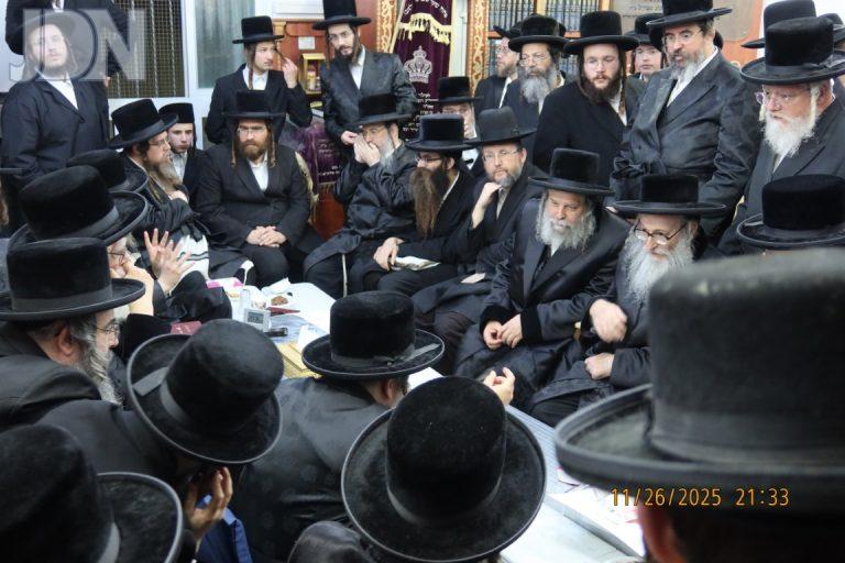 ניחום אבלים על פטירת אב''ד סערט ויזניץ ירושלים צילום שימי פ