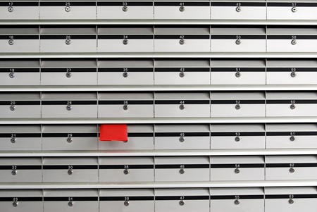 Letterboxes and red envelope