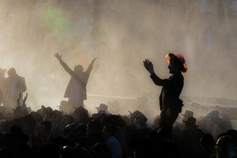 Ultra orthodox Jews clash with police as they protest against the arrest of ultra orthodox men who failed to show for their army draft in Bnei-Brak