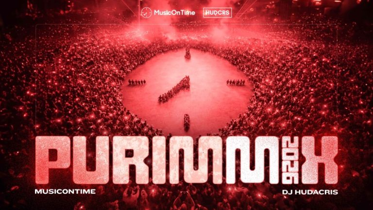 YT Thumbnail • Purim 2026 MusicOnTime DJ Mix • DJ HudaCris • @MusicOnTime (Small)