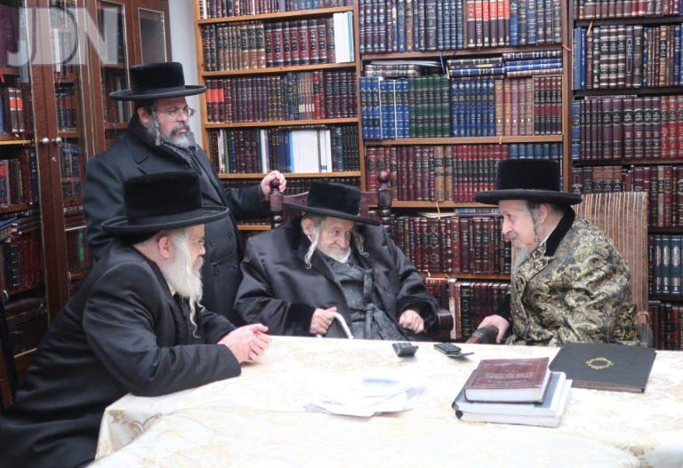 אדמו''ר מטעמשוואר בארה''ב לטובת מוסדותיו הקדושים בבני ברק, ביקר אצל מרן אדמו''ר מסקאליע (1)
