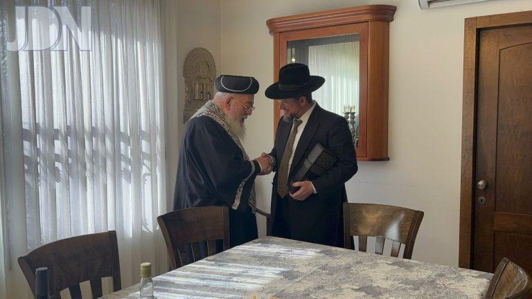 רבה הנבחר של באר שבע רבי אברהם דרעי עלה למעונו של הראשון לציון הגרש''מ עמאר (2)