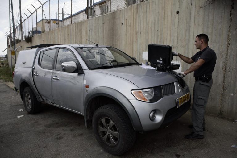 the Israeli truck which  was stolen by a  Arab man while a baby was in the back seat