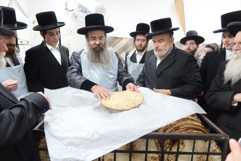 האדמו''ר מסאדיגורה בשאיבת מים שלנו ואפיית מצות (9)