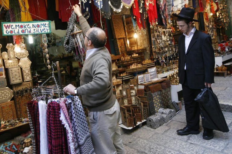 ultra orthodox Jewish and Arab in Old City