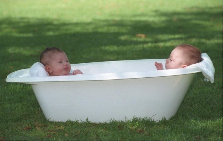 Babies in tub