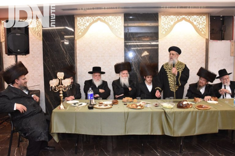 שמחת השבע ברכות לנכד רבי משה נחשוני ורבי יצחק דוד גרוסמן צילום יהודה פרקוביץ (34)