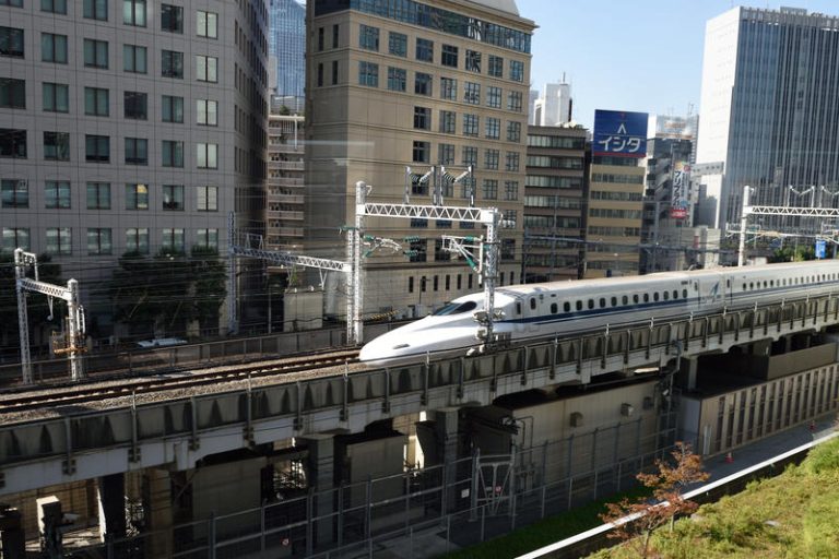 A Bullet train in Tokyo