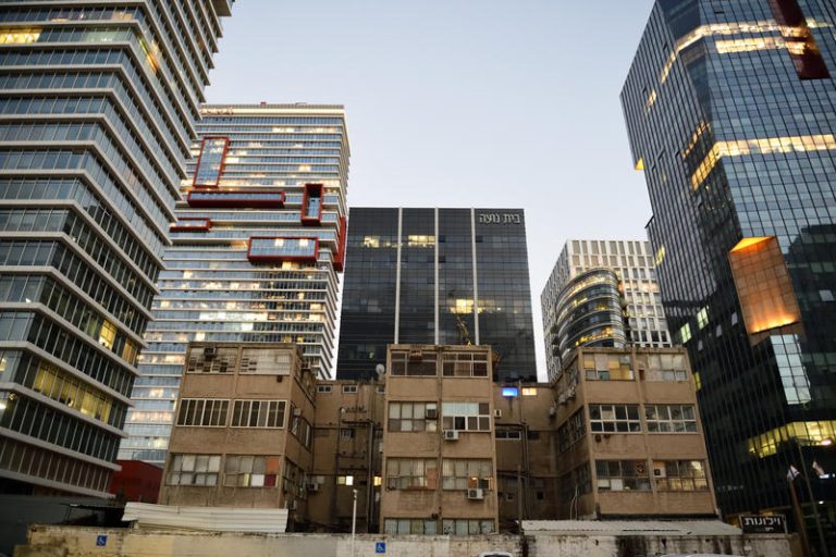 New office buildings and old industrial buildings in Bnei Brak